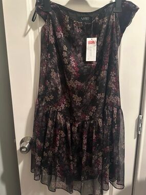 Ruffle Skirt  Lauren Ralph Lauren floral chiffon NWT